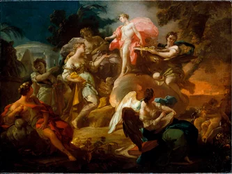 Apollo bekroont de kunsten, ca. 1751